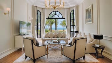 The Level 3-Bedroom Villa Ocean View with Private Pool | Living area