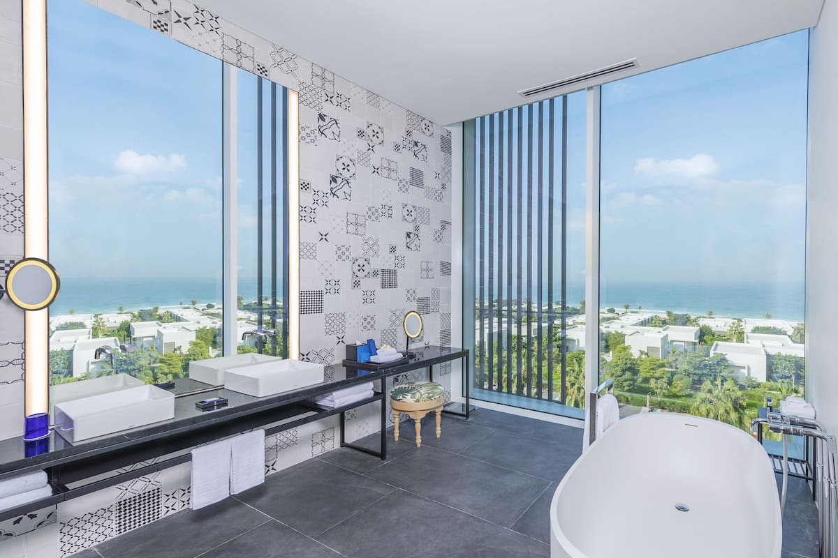 kohinoor ocean view suite with private terrace | bathroom | separate bathtub and shower, rainfall showerhead, free toiletries