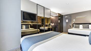 In-room safe, blackout curtains, soundproofing, iron/ironing board