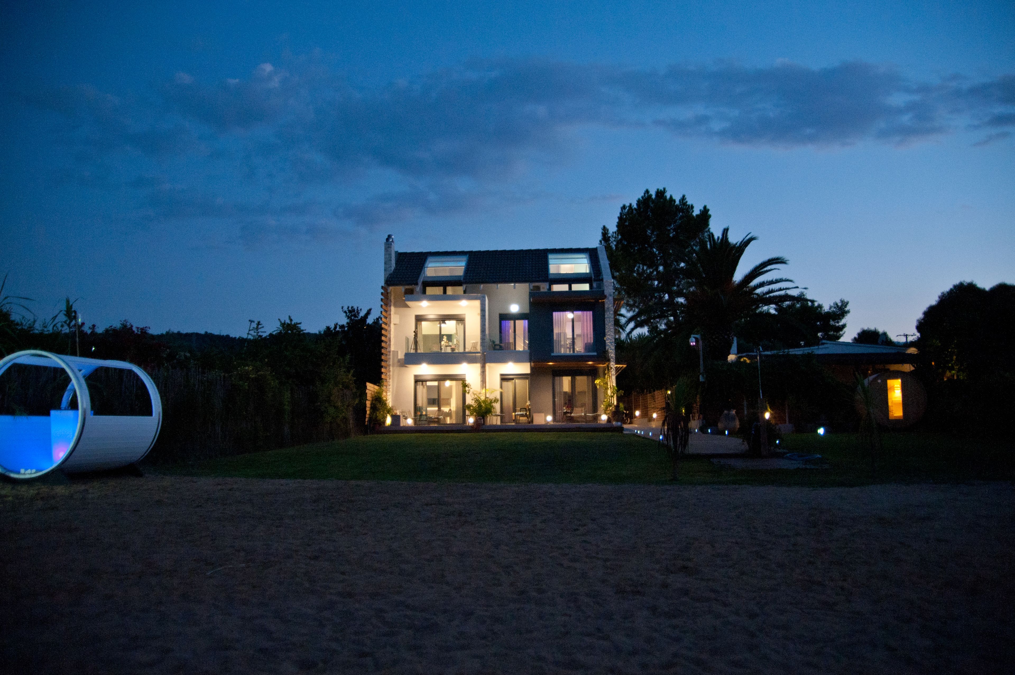 Façade de l’hébergement - soirée/nuit