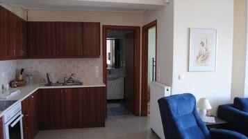 House, 1 Bedroom (3) | Living area | 32-inch flat-screen TV with satellite channels, LED TV, DVD player