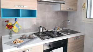 A modern kitchen with a gas stove, stainless steel sink, and wooden cabinets.