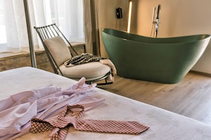 Quarto elite, terraço, vista para o jardim | Roupas de cama premium, individualmente decorados