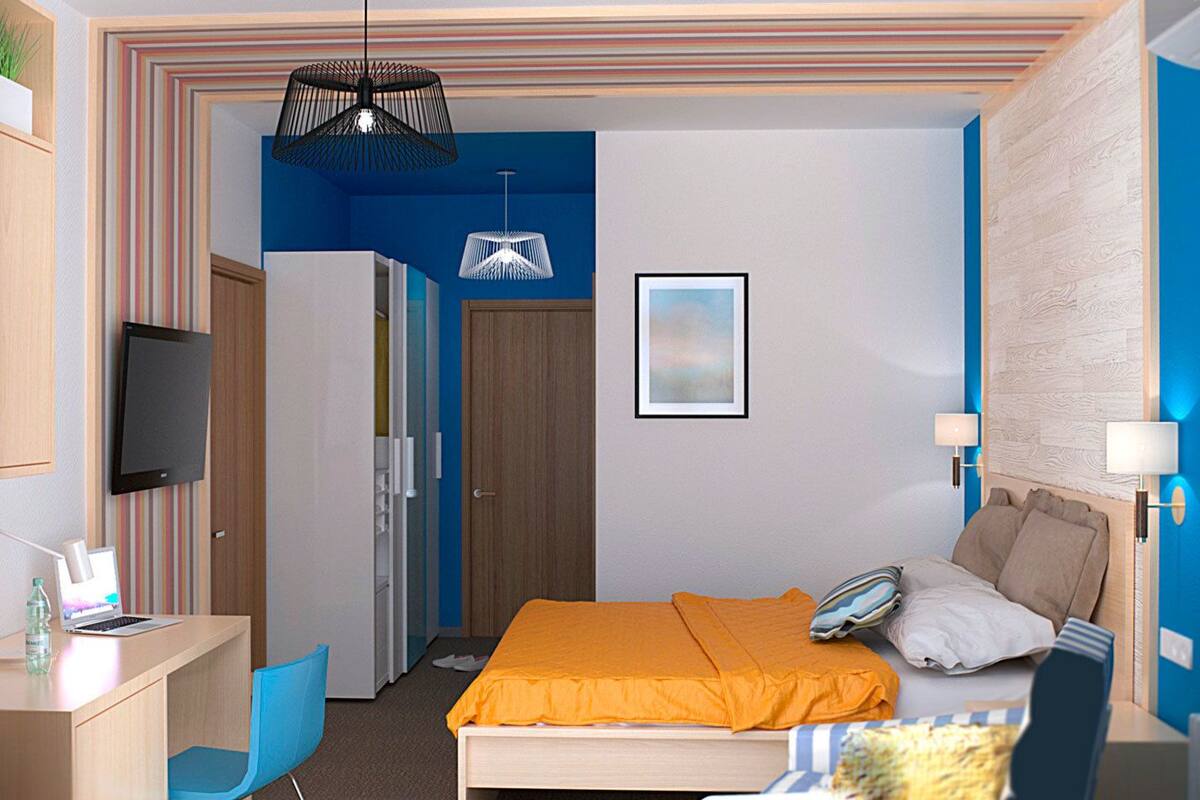 Chambre double ou avec lits jumeaux | Coffre-fort, dĂ©cor unique, ameublement unique, rideaux dâobscurcissement