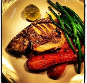 Blick von der Unterkunft