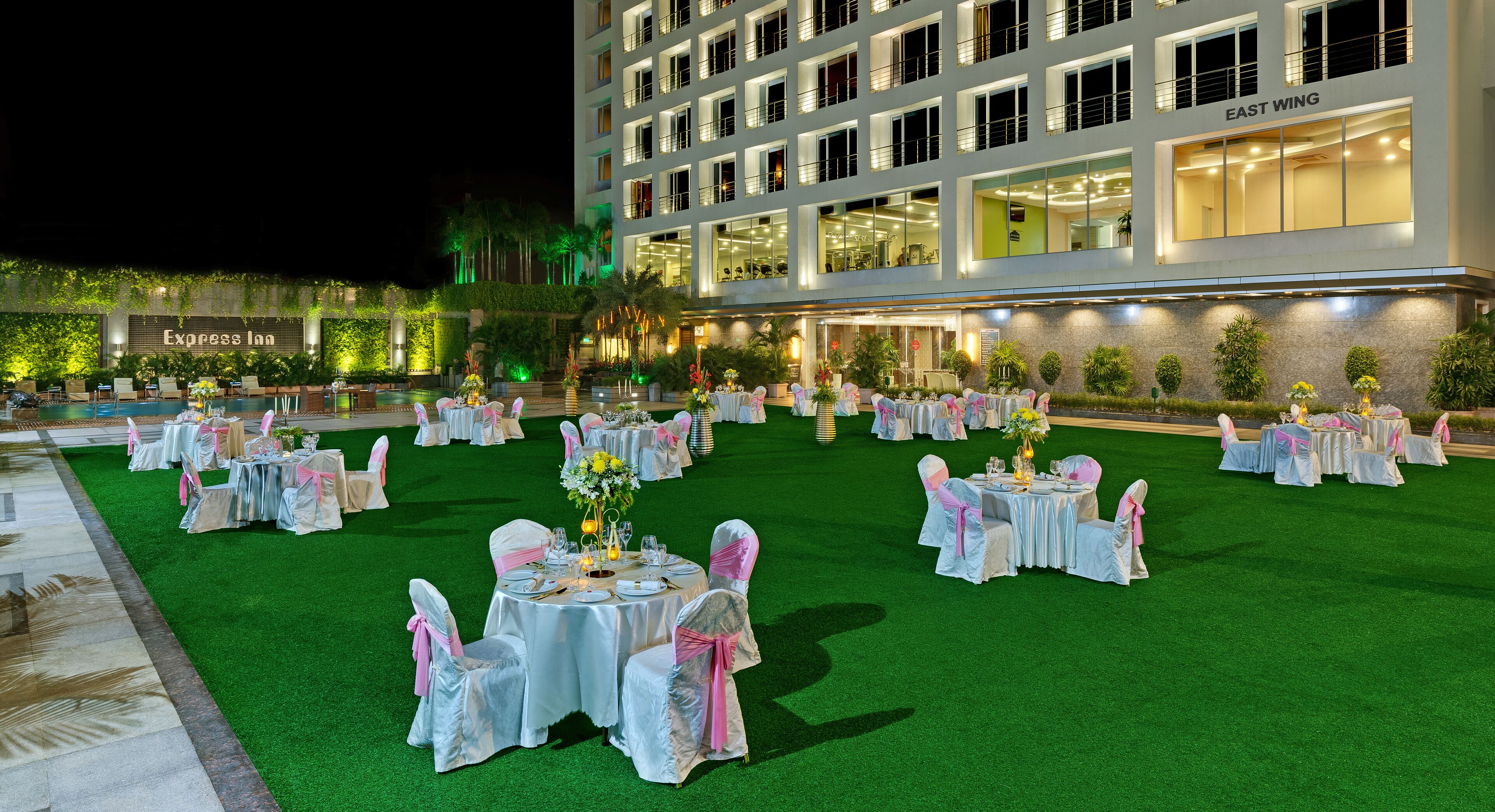 outdoor banquet area