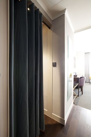 In-room safe, desk, blackout curtains, soundproofing