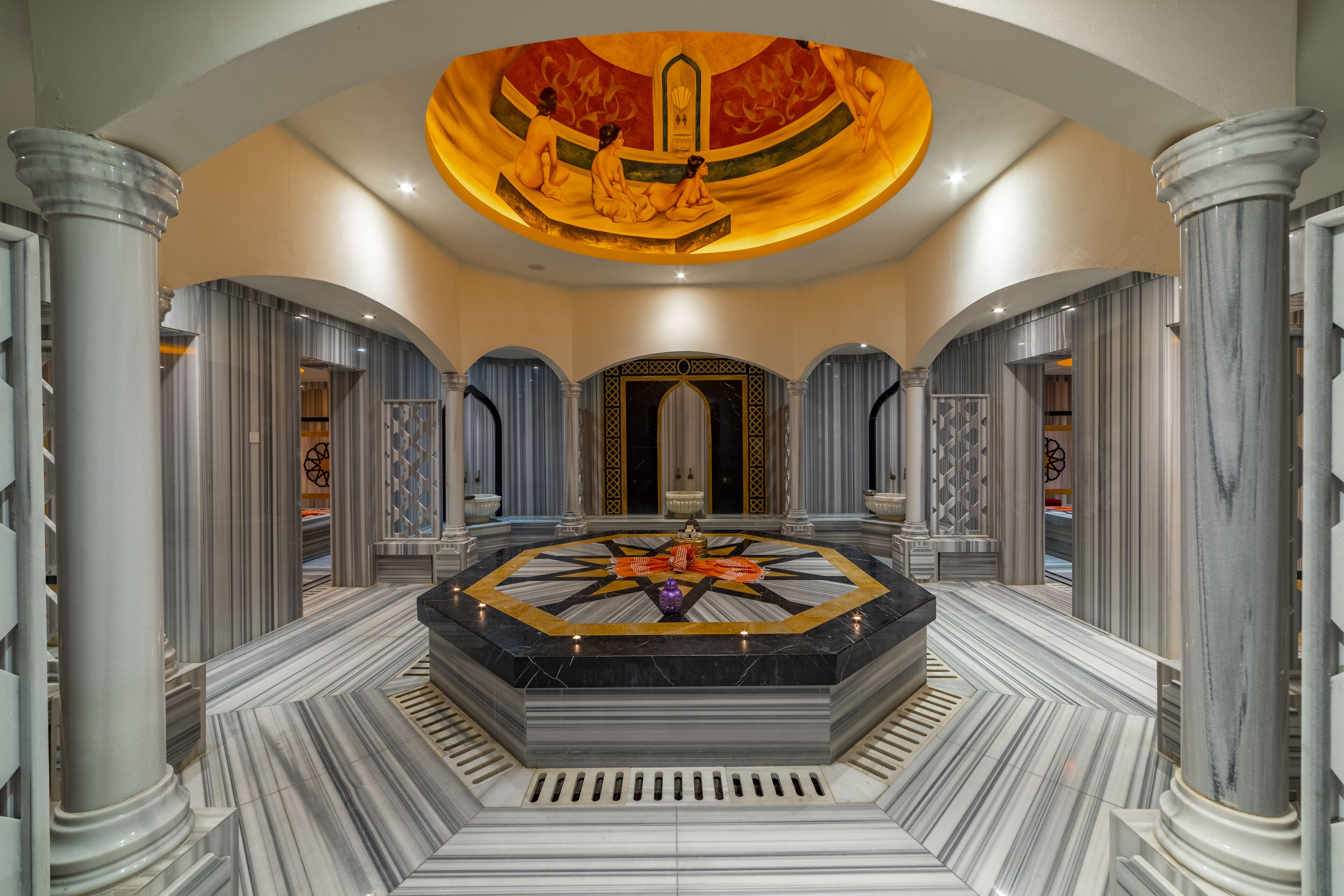 Salas de tratamiento para parejas y baño turco o hammam 