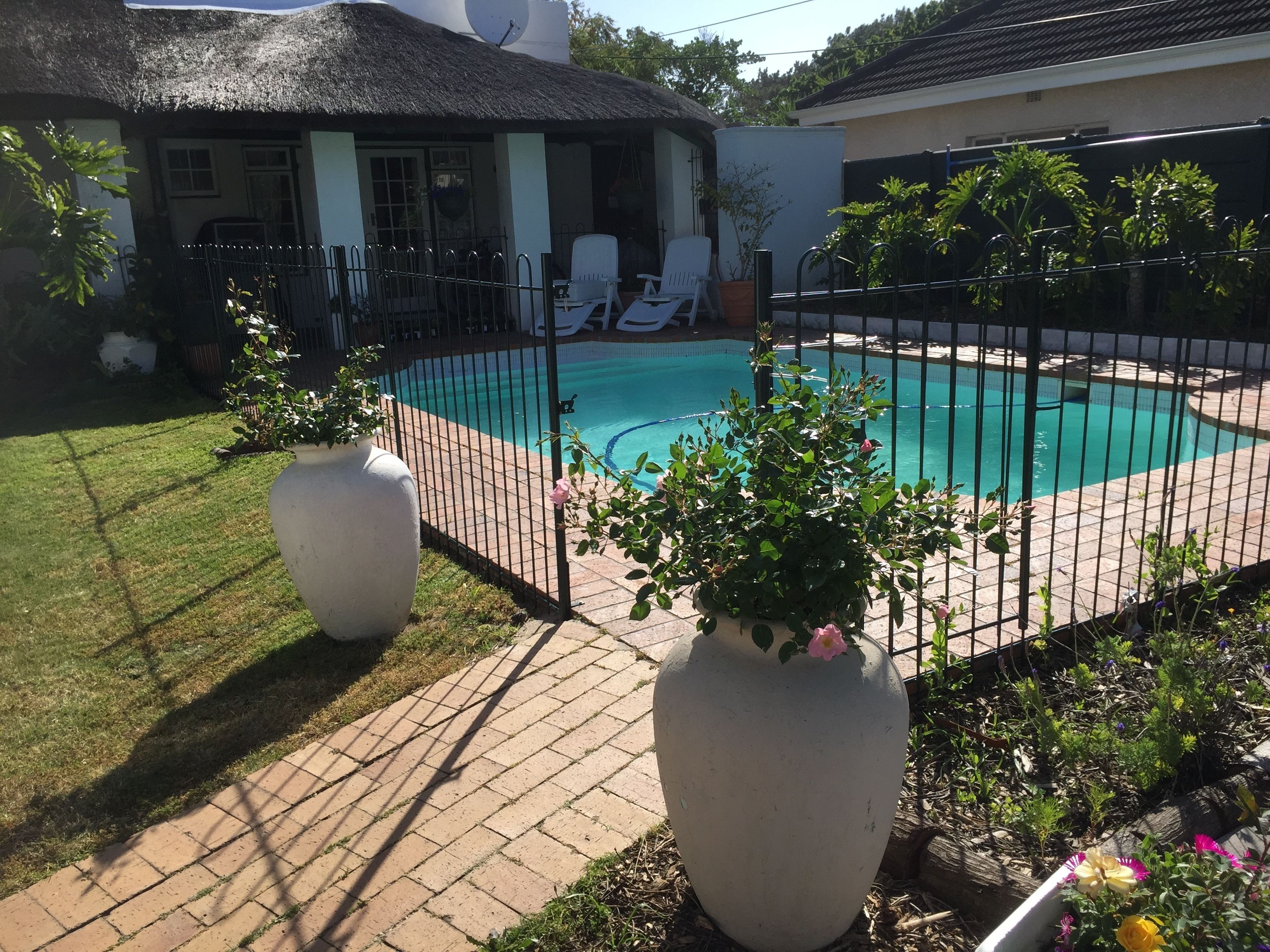 Seasonal outdoor pool, open 9 AM to 8 PM, sun loungers