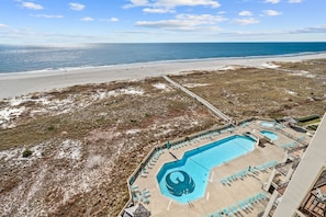 Condo, 2 chambres, balcon, en face de la plage | Vue du balcon