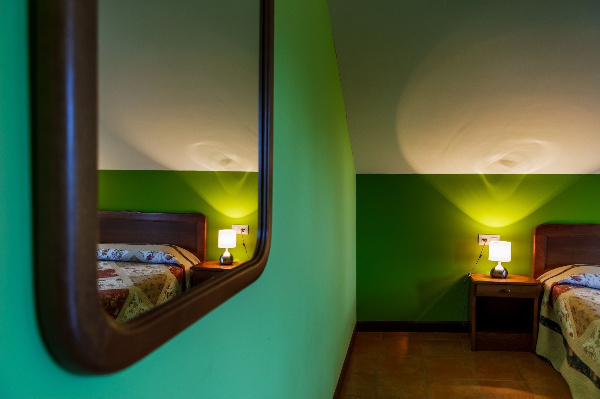 double room | desk, blackout curtains, bed sheets