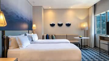 Egyptian cotton sheets, premium bedding, down duvets, pillow-top beds