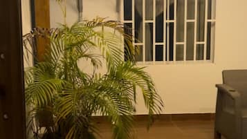 32-inch flat-screen TV with cable channels, TV