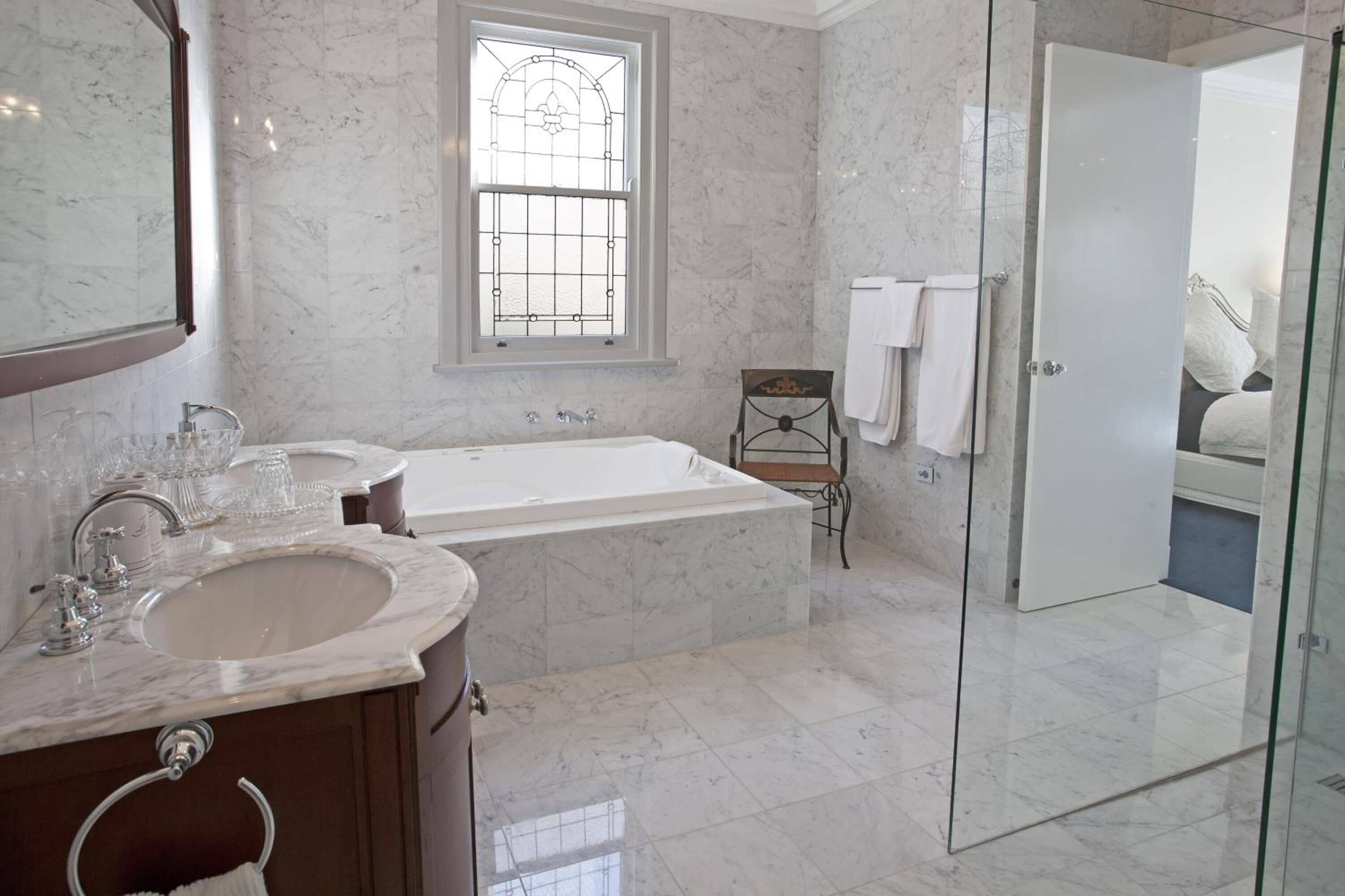 Shower, free toiletries, hair dryer, bathrobes