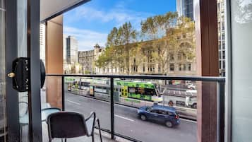Deluxe Apartment, 2 Bedrooms, City View | Terrace/patio