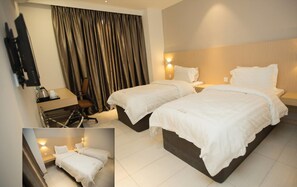 Superior Twin Room | Meja, seterika/papan seterika, Wi-fi percuma, cadar katil