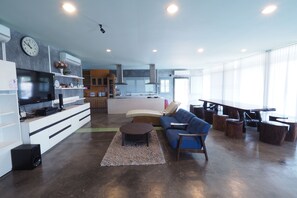 3 Bedrooms Pool Villa  | Living area | Flat-screen TV, DVD player