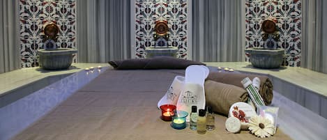 Sauna, steam room, Turkish bath, body treatments, aromatherapy
