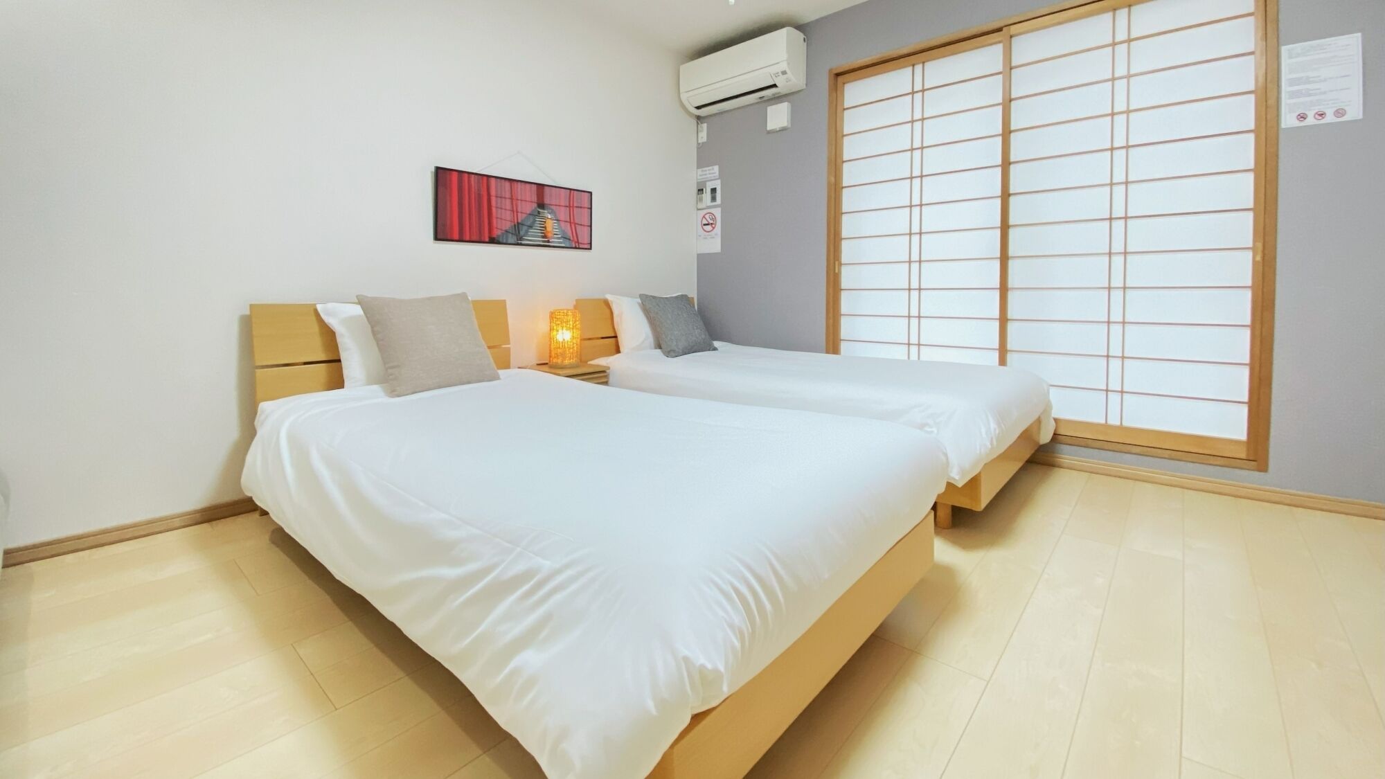 Desk, free WiFi, bed sheets