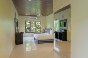 Desk, laptop workspace, blackout curtains, iron/ironing board - Silvanus Forest Retreat (Alibag)