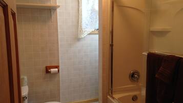 Standard Cabin, Multiple Bedrooms, Non Smoking (The Boarding House Bessemer, MI) | Bathroom | Combined shower/tub, towels