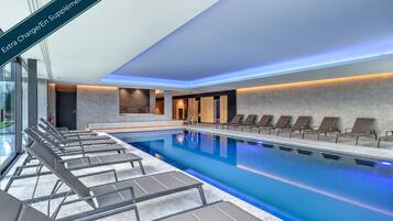 Sauna, hot tub, steam room, massages