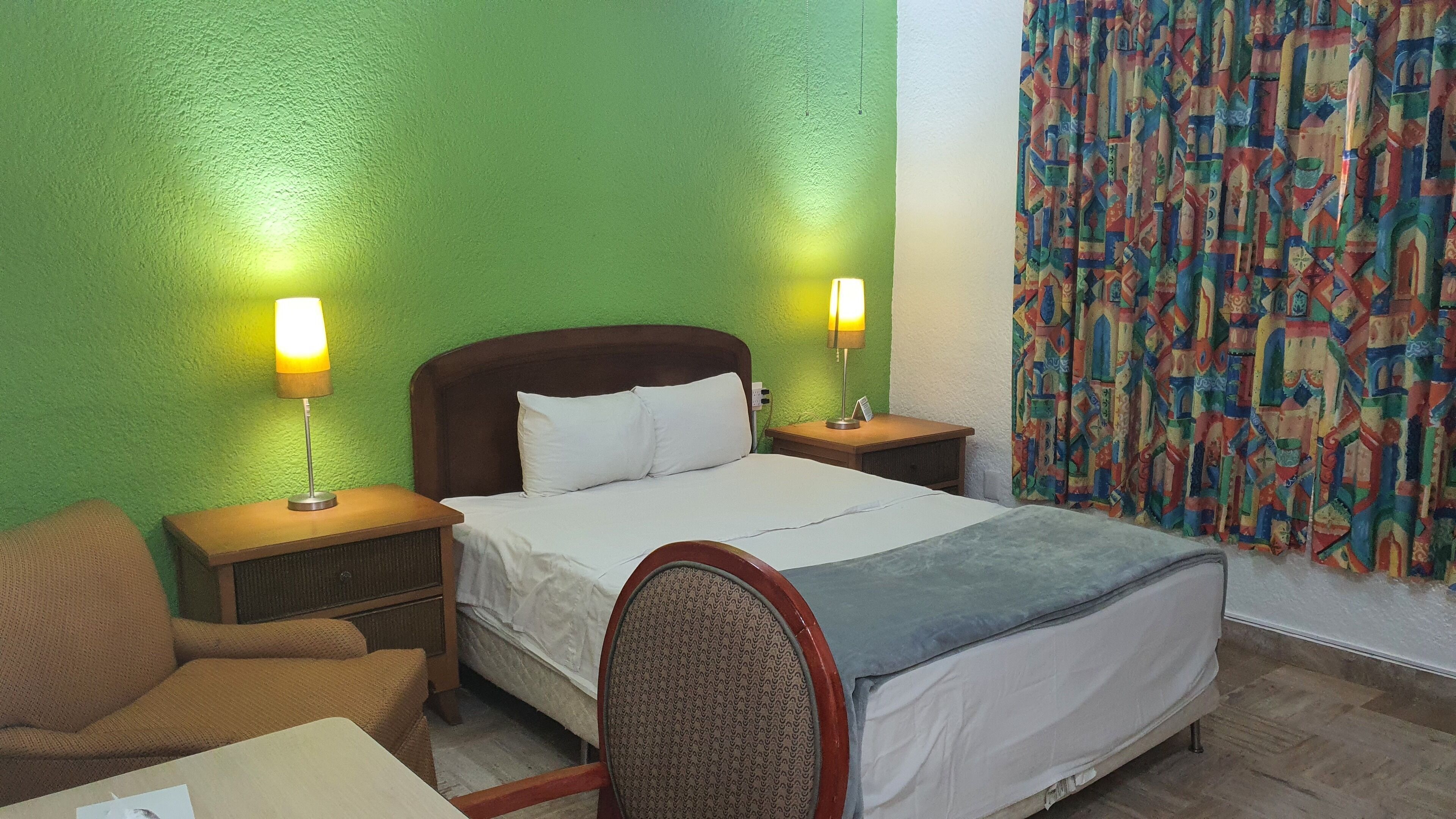 Individually furnished, blackout drapes, free WiFi, bed sheets