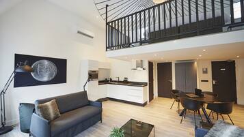 Comfort appartement | 1 slaapkamer, luxe beddengoed, een kluis op de kamer, geluiddichte muren