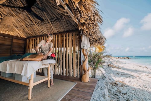 Private beach, white sand, sun-loungers, beach umbrellas