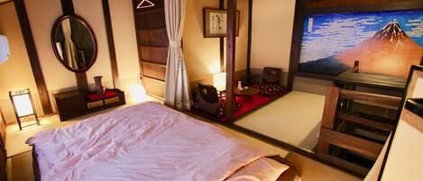 บ้านพัก (Machiya-style) | โต๊ะทำงาน, เตารีด/โต๊ะรีดผ้า, Wi-Fi ฟรี, ผ้าปูที่นอน