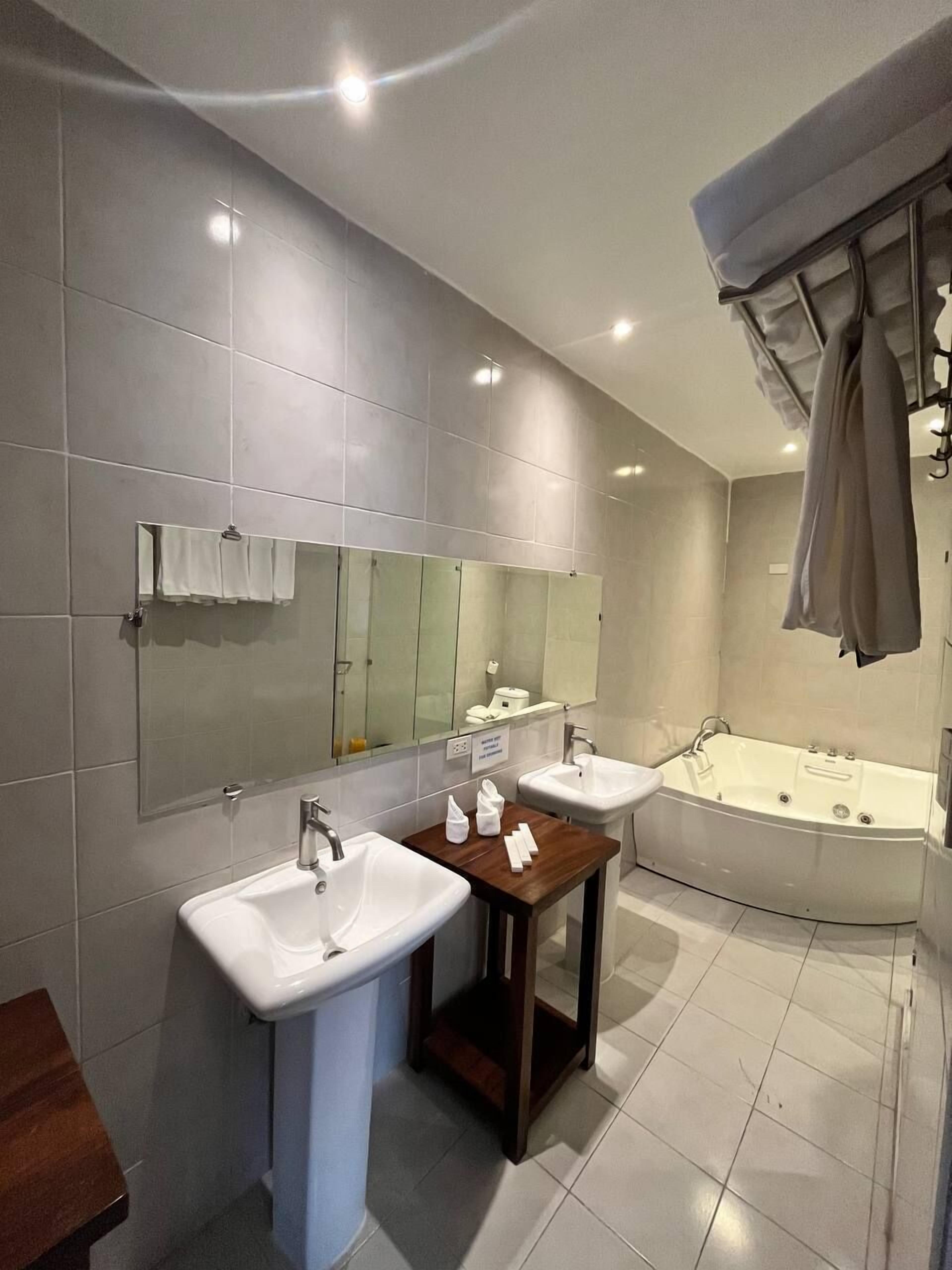 botanical suite with jacuzzi | bathroom | shower, rainfall showerhead, free toiletries, hair dryer