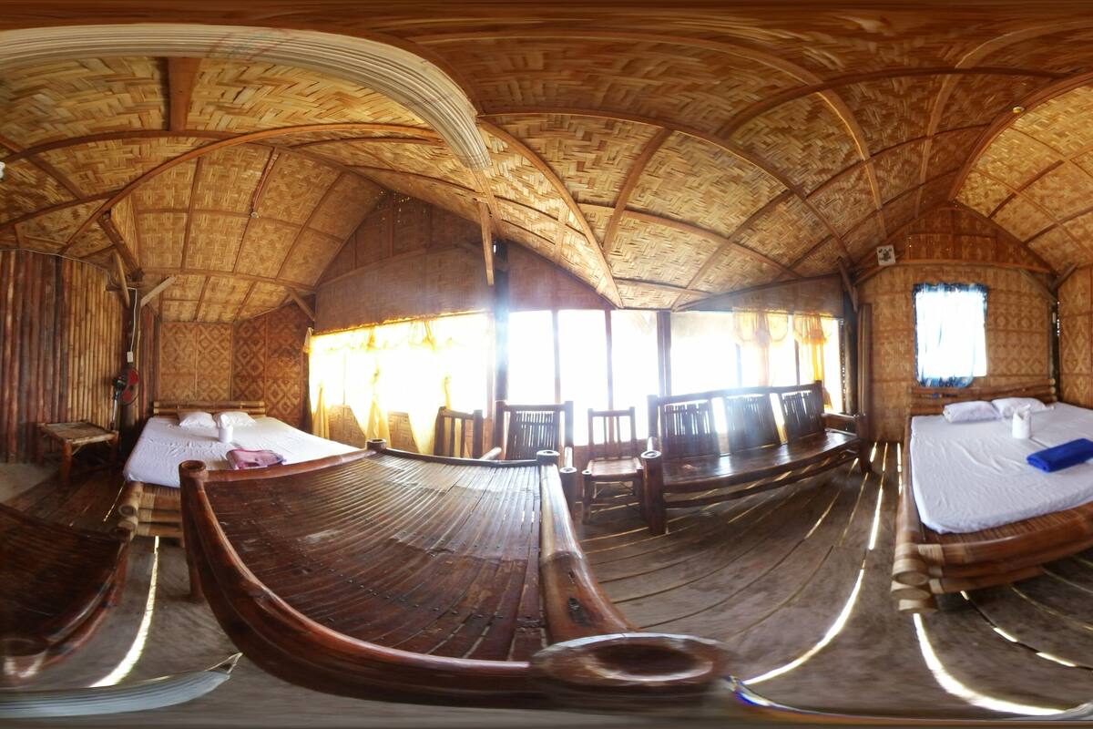 Casa de campo básica, 2 camas dobles, vistas a la playa, frente a la playa