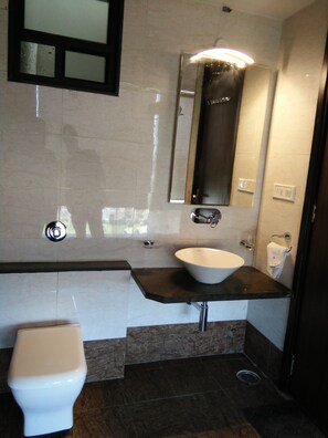 Executive Double Room, 1 Bedroom, Private Bathroom, Garden View | Bathroom | Shower, free toiletries, towels