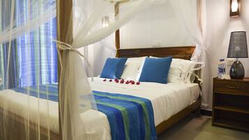 Ropa de cama de alta calidad y minibar