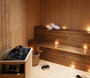Sauna seca, sauna a vapor, banho turco/hammam, tratamentos corporais