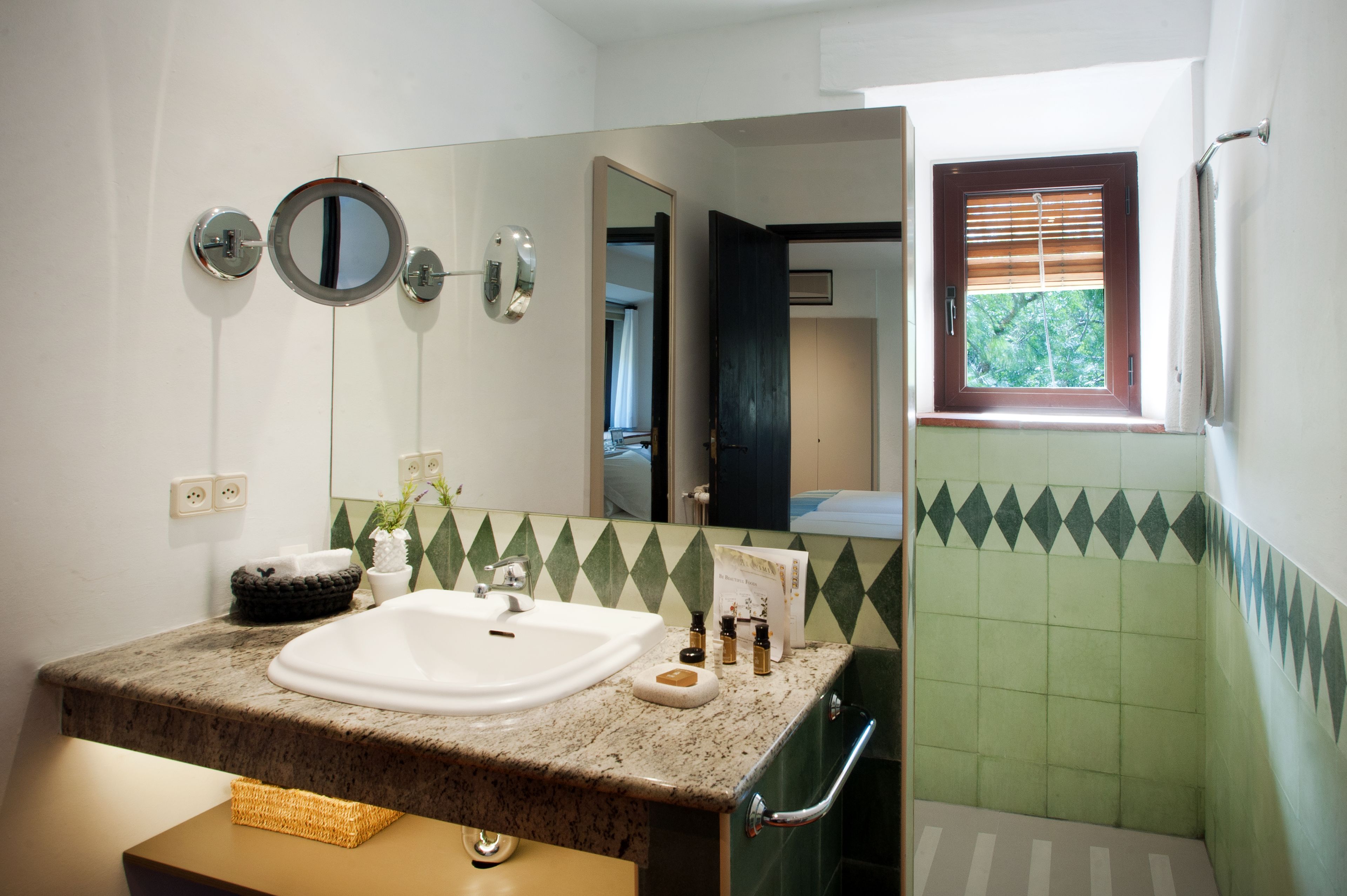 superior double room | bathroom | designer toiletries, hair dryer, bathrobes, slippers