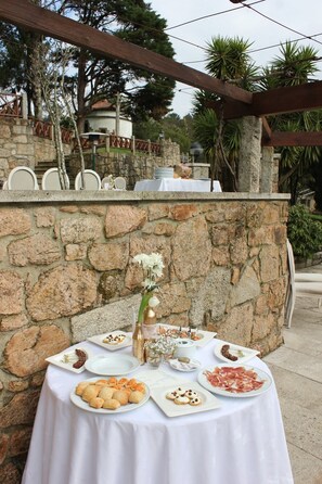 Outdoor banquet area