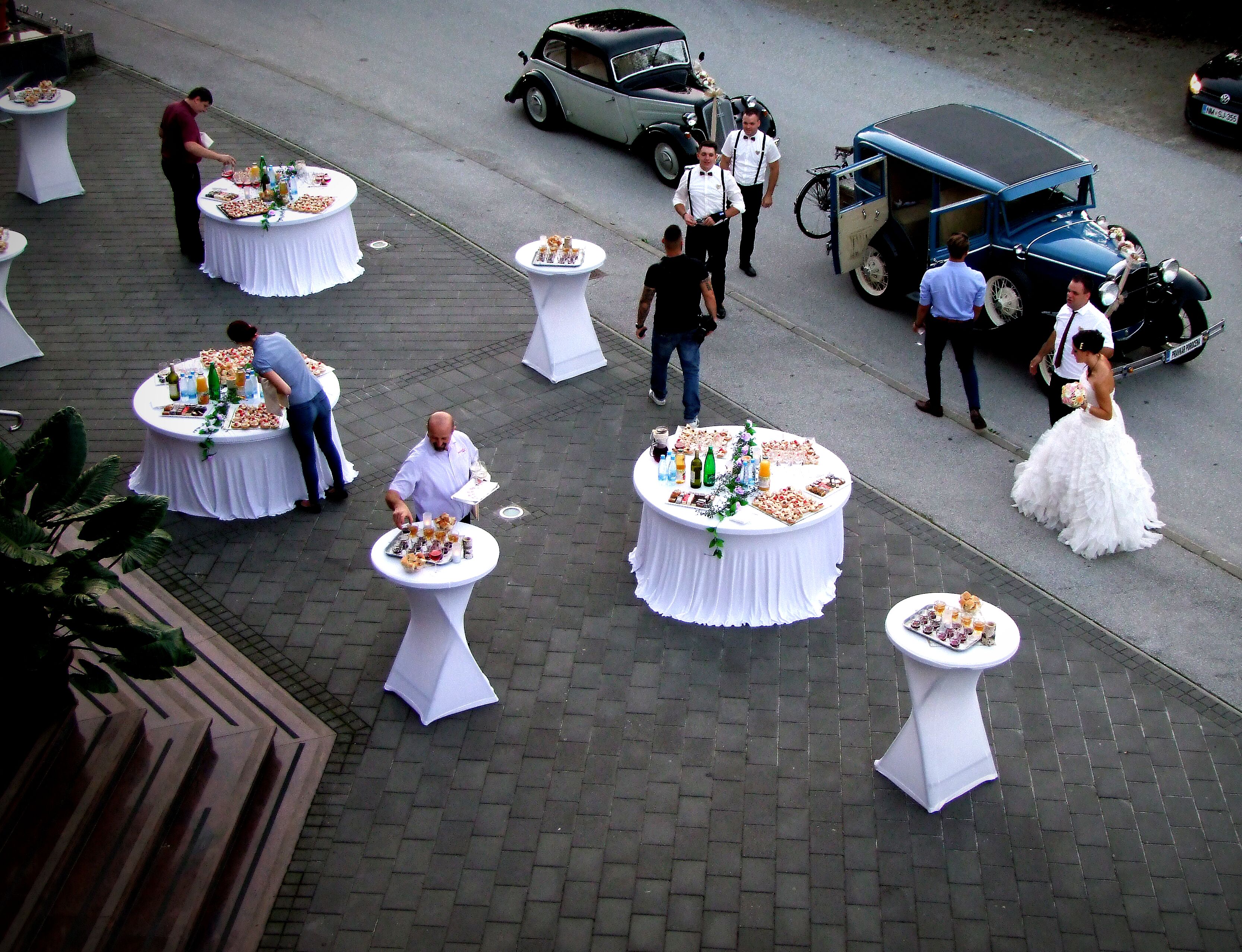 Outdoor wedding area