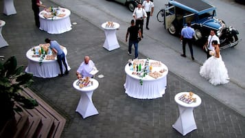 Outdoor wedding area