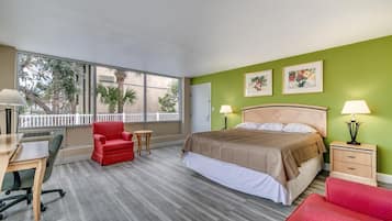 Desk, free WiFi, bed sheets