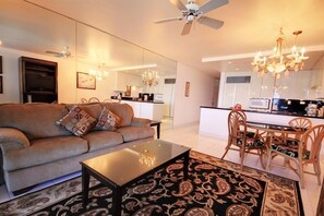 Condo, 1 Bedroom | Living area | DVD player - Kahana Reef 116 by RedAwning (Lahaina)