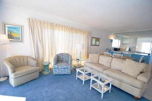 Condo, 2 Bedrooms | Living room | TV - Towers 201 2 Bedroom Condo by RedAwning (Ocean City)