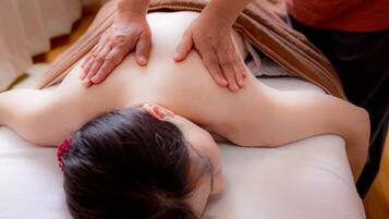 A massage therapy session in progress.