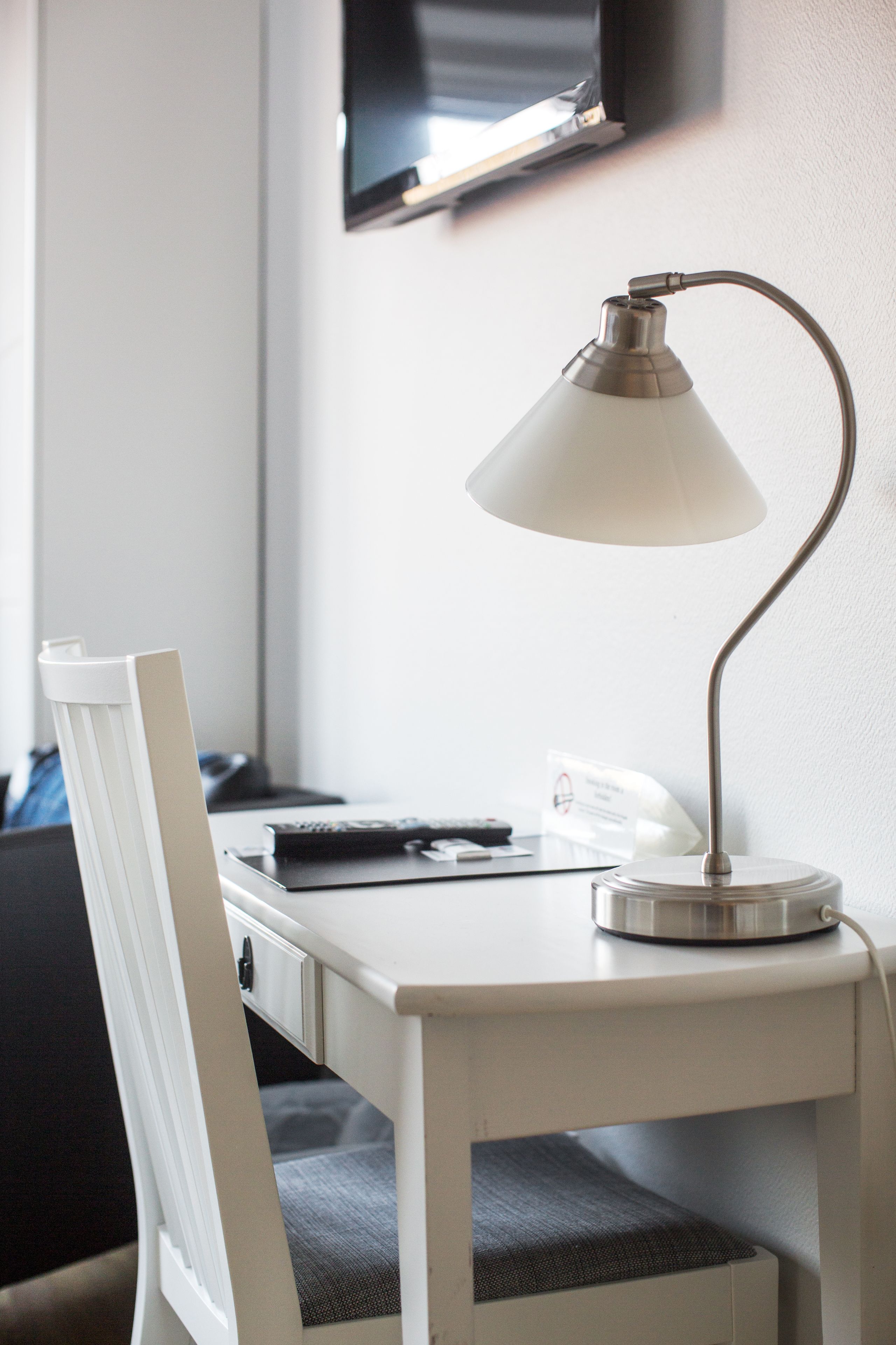 desk, blackout curtains, iron/ironing board, free wifi