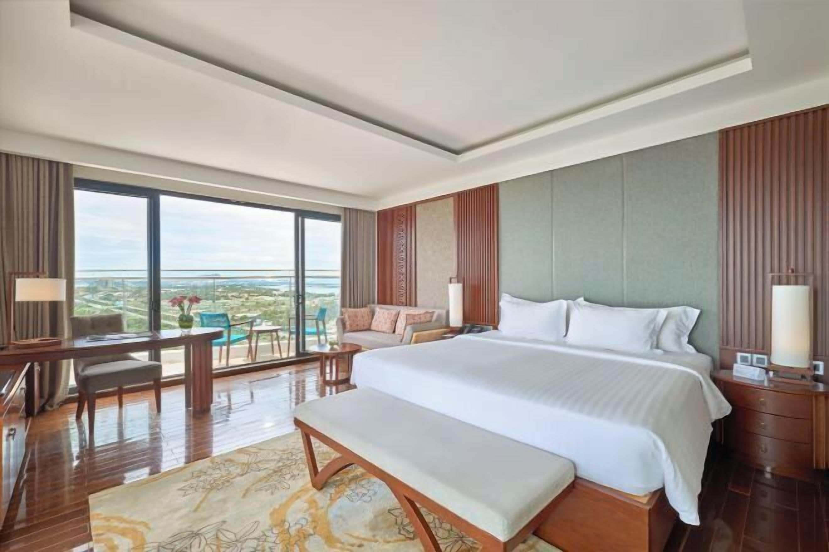 In-room safe, desk, laptop workspace, blackout curtains