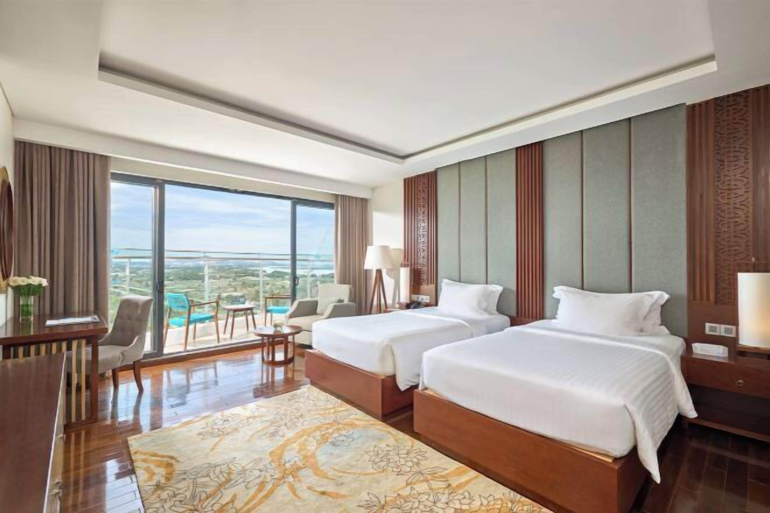 In-room safe, desk, laptop workspace, blackout curtains