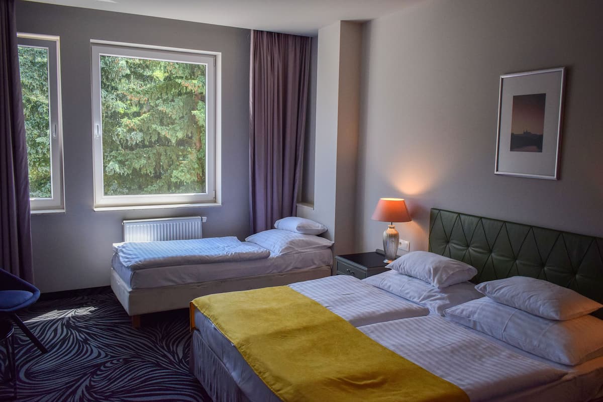 Comfort Triple Room, 1 Bedroom, River View | 1 bedroom, minibar, blackout curtains, soundproofing