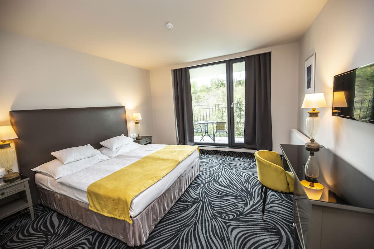 Business Double Room, 1 Bedroom, Terrace, River View | 1 bedroom, minibar, blackout curtains, soundproofing