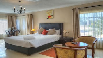 Desk, blackout curtains, iron/ironing board, free WiFi