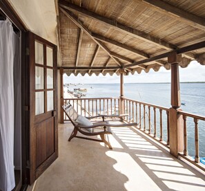 Chambre Supérieure Double ou avec lits jumeaux, balcon, vue océan | Terrasse/Patio